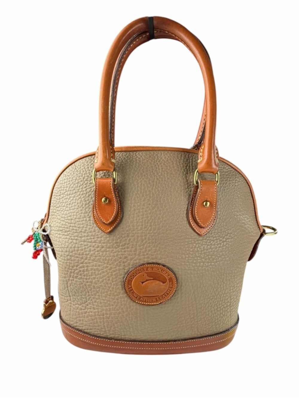 Dooney & Bourke Vintage Pebbled Leather Dome/Bucket All-Weather Leather Handbag